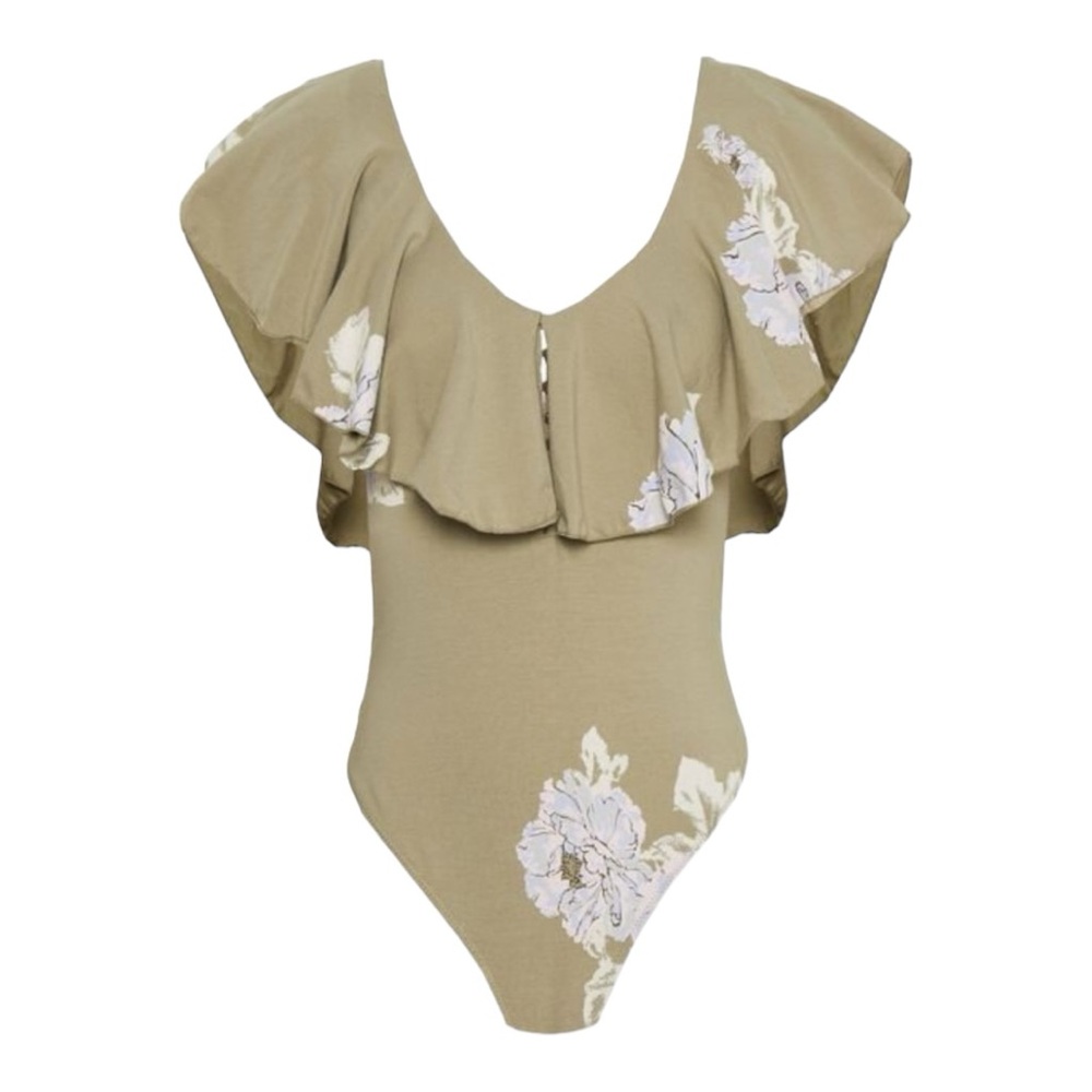 Free People Matilda Printed Bodysuit Willow Combo - Picture 9 of 9